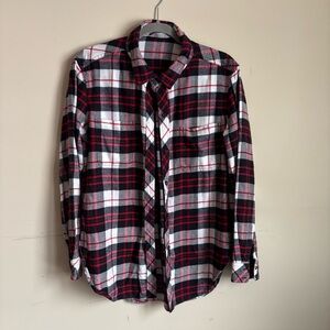 Athleta women's LumberJill Shirt in Red, Black, and White